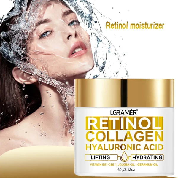 Retinol Gezichtscrème Hydraterende Rimpel Remover Collageen Hyaluronzuur Crèmes Huidverzorging Cosmetische voor Vrouwen & Mannen