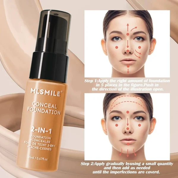 Face Foundation Cream Oil-Control Matte BBCream Waterproof Lasting Concealer Vloeistof Volledige dekking Matte basis Professionele make-up - Afbeelding 2