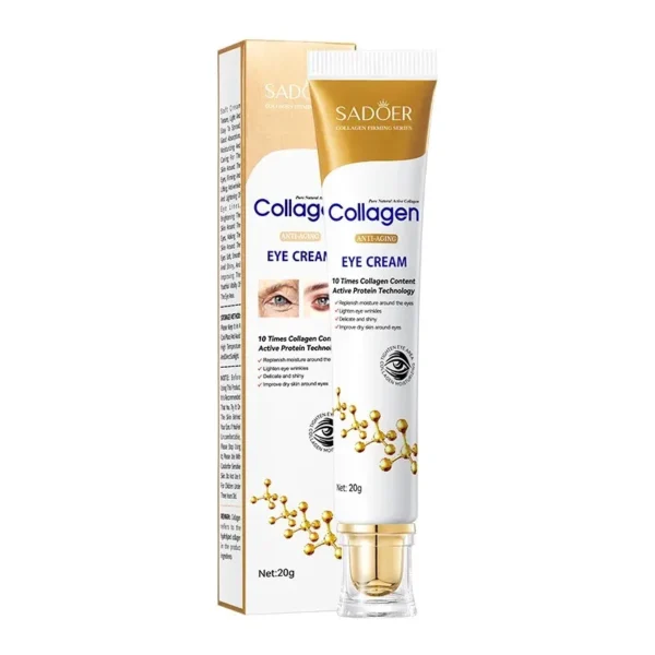 SADOER Collageen Oogcrème Retinol Oogcrème Anti Donkere Kringen Oogzak Verstevigende Huid Hydraterende Huidverzorging Huidverzorging voor Ogen Zorg - Afbeelding 6